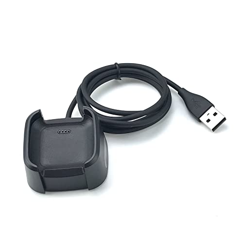 Ziyan USB Ladekabel Ladegerät Ladestation Für Fitbit Versa 2 Smart Watch USB Ladegerät 1M Schwarz von Ziyan