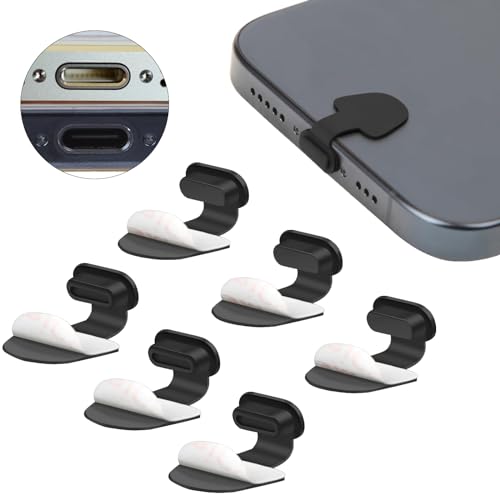 Ziamzra 6 Stück USB C Schutz Enthält 3 Stück USB Type C Staubschutz und 3 Stück iPhone Ladebuchse Schutz Abdeckung USB C Schutzkappe Handy Zubehör für Type C iPhone Stopfen von Ziamzra