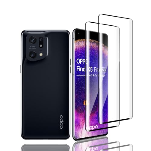 Zicurz 2 Stück Schutzglas für Oppo Find X5 Pro 5G, für Panzer Schutz Glas, Schutzfolie, HD Displayschutz, Blasenfrei, für Oppo Find X5 Pro 5G von Zicurz