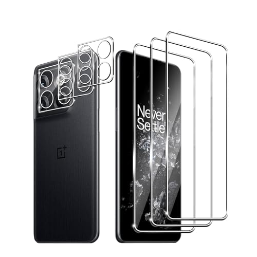 Zicurz 3+3 Stück Schutzglas für OnePlus 10T 5G, für Panzer Schutz Glas, 3 Stück Schutzfolie und 3 Stück Kamera-Schutzglas, HD Displayschutz, Blasenfrei, für OnePlus 10T 5G von Zicurz