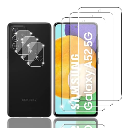 Zicurz 3+3 Stück Schutzglas für Samsung Galaxy A52 5G, für Panzer Schutz Glas, 3 Stück Schutzfolie und 3 Stück Kamera-Schutzglas, HD Displayschutz, Blasenfrei, für Samsung Galaxy A52 5G Zicurz 3+3 Stück Schutzglas für Samsung Galaxy A52 5G, für Panzer Schutz Glas, 3 Stück Schutzfolie und 3 Stück Kamera-Schutzglas, HD Displayschutz, Blasenfrei, für Samsung Galaxy A52 5G von Zicurz