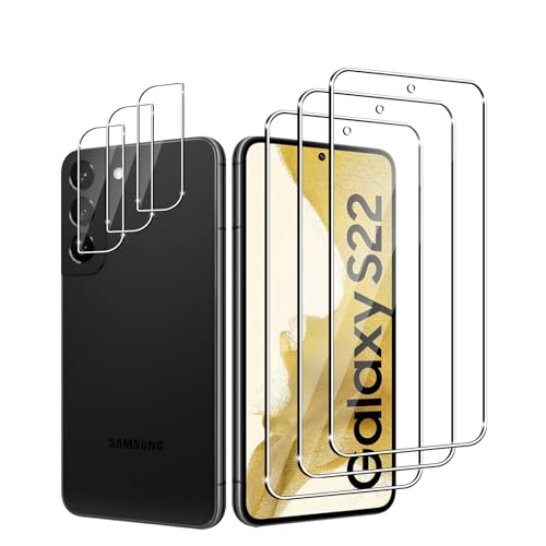 Zicurz 3+3 Stück Schutzglas für Samsung Galaxy S22 5G, für Panzer Schutz Glas, 3 Stück Schutzfolie und 3 Stück Kamera-Schutzglas, HD Displayschutz, Blasenfrei, für Samsung Galaxy S22 5G Zicurz 3+3 Stück Schutzglas für Samsung Galaxy S22 5G, für Panzer Schutz Glas, 3 Stück Schutzfolie und 3 Stück Kamera-Schutzglas, HD Displayschutz, Blasenfrei, für Samsung Galaxy S22 5G von Zicurz