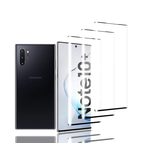 Zicurz 3 Stück Schutzglas für Samsung Galaxy Note 10 Plus, für Panzer Schutz Glas, Schutzfolie, HD Displayschutz, Blasenfrei, für Samsung Galaxy Note 10 Plus von Zicurz
