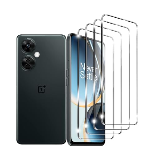 Zicurz 4 Stück Schutzglas für OnePlus Nord CE3 5G, für Panzer Schutz Glas, Schutzfolie, HD Displayschutz, Blasenfrei, für OnePlus Nord CE3 5G von Zicurz