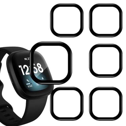 Zicurz 6 Stück Schutzfolie für Fitbit Versa 3 für Panzerglas, Anti-Scratch Displayfolie, Anti-Bubble, Klar Displayschutz, Displayschutzfolie, Film für Fitbit Versa 3 von Zicurz