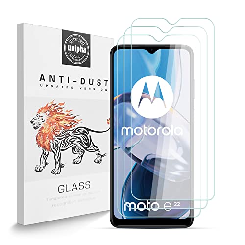 Zidwzidwei Schutzfolie Kompatibel mit Motorola Moto E22, 9H-Härte Tempered Glass, Anti-Kratzer, Einfache Installation, Bruchsicher Displayschutzfolie für Motorola Moto E22 [3 Stück] von Zidwzidwei