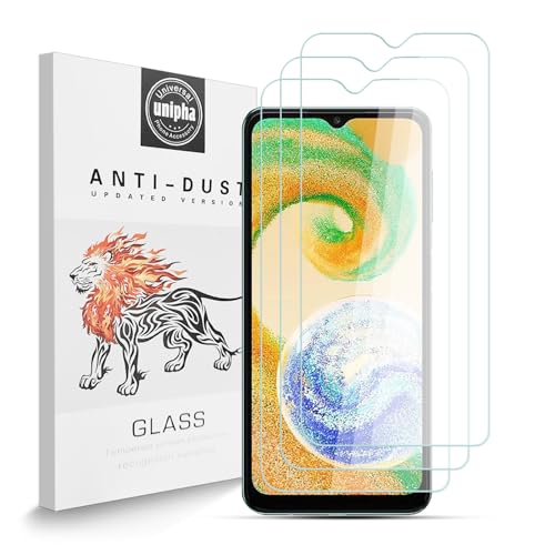 Zidwzidwei Schutzfolie Kompatibel mit Samsung Galaxy A04S, 9H-Härte Tempered Glass, Anti-Kratzer, Einfache Installation, Bruchsicher Displayschutzfolie für Samsung Galaxy A04S [3 Stück] von Zidwzidwei