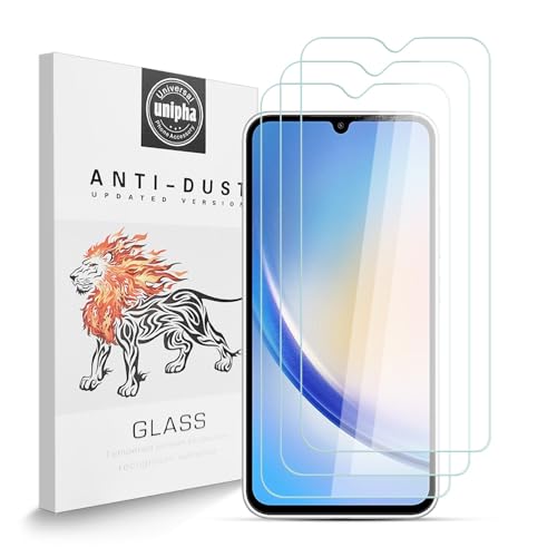 Zidwzidwei Schutzfolie Kompatibel mit Samsung Galaxy A34, 9H-Härte Tempered Glass, Anti-Kratzer, Einfache Installation, Bruchsicher Displayschutzfolie für Samsung Galaxy A34 [3 Stück] von Zidwzidwei