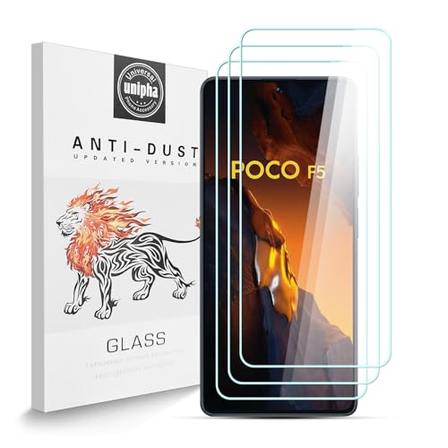 Zidwzidwei Schutzfolie für Xiaomi Poco F5, 9H-Härte Tempered Glass, Anti-Kratzer, Einfache Installation, Bruchsicher Displayschutzfolie für Xiaomi Poco F5 [3 Stück] von Zidwzidwei