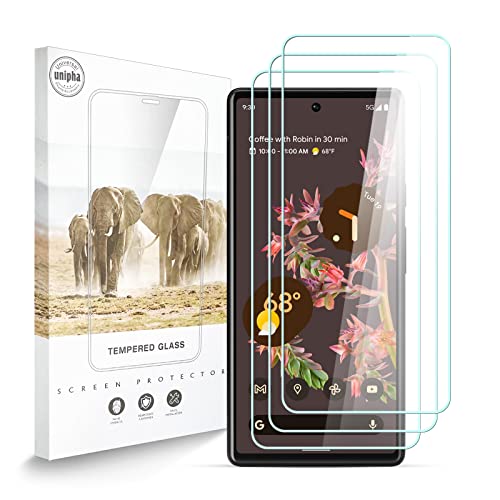 Zidwzidwei Stücke Schutzfolie für Google Pixel 6, 9H-Härte Tempered Glass, Anti-Kratzer, Einfache Installation, Bruchsicher Displayschutzfolie für Google Pixel 6 [3 Stück] von Zidwzidwei