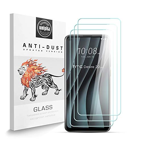 Zidwzidwei Stücke Schutzfolie für HTC Desire 20 Pro, 9H-Härte Tempered Glass, Anti-Kratzer, Einfache Installation, Bruchsicher Displayschutzfolie für HTC Desire 20 Pro [3 Stück] von Zidwzidwei