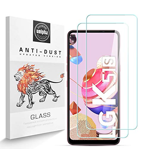 Zidwzidwei Stücke Schutzfolie für LG K51S, 9H-Härte Tempered Glass, Anti-Kratzer, Einfache Installation, Anti-Fingerabdruck Displayschutzfolie für LG K51S [2 Stück] von Zidwzidwei