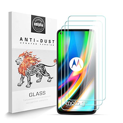 Zidwzidwei Stücke Schutzfolie für Motorola Moto G9 Plus, 9H-Härte Tempered Glass, Anti-Kratzer, Einfache Installation, Bruchsicher Displayschutzfolie für Motorola Moto G9 Plus [3 Stück] von Zidwzidwei