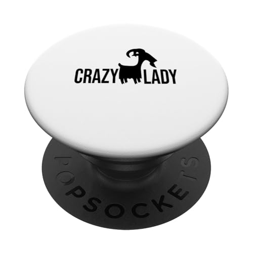 Verrückte Ziegendame PopSockets Klebender PopGrip Verrückte Ziegendame PopSockets Klebender PopGrip von Ziegenmama T -Shirt für Männer Frauen Mädchen