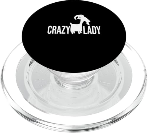 Verrückte Ziegendame PopSockets PopGrip für MagSafe Verrückte Ziegendame PopSockets PopGrip für MagSafe von Ziegenmama T -Shirt für Männer Frauen Mädchen