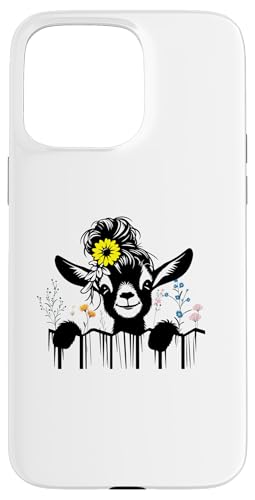 Ziegenblumen Hülle für iPhone 15 Pro Max Ziegenblumen Hülle für iPhone 15 Pro Max von Ziegenmama T -Shirt für Männer Frauen Mädchen