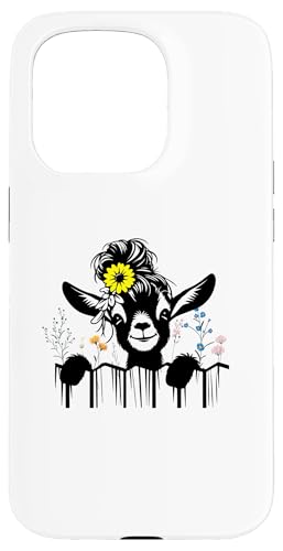 Ziegenblumen Hülle für iPhone 15 Pro Ziegenblumen Hülle für iPhone 15 Pro von Ziegenmama T -Shirt für Männer Frauen Mädchen