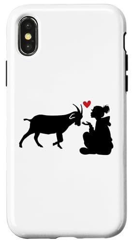 Ziegenmutter Herz Hülle für iPhone X/XS Ziegenmutter Herz Hülle für iPhone X/XS von Ziegenmama T -Shirt für Männer Frauen Mädchen