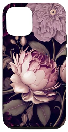 Hülle für iPhone 15 Pro Stimmungsvolles Blumenmuster in Magenta und Altrosa von Ziemlich dunkle Blumen-Designs