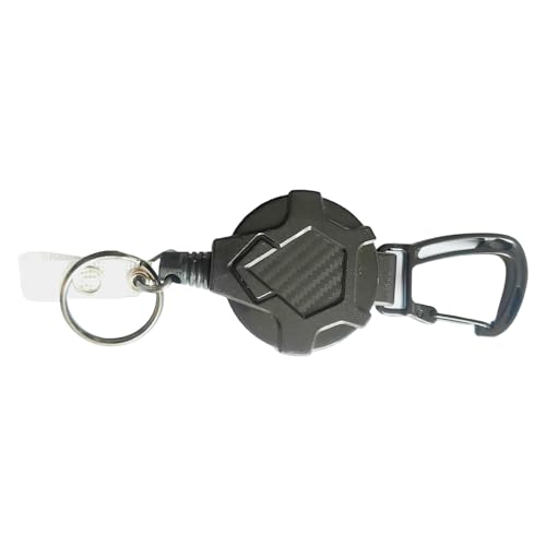 Einziehbarer Karabinerhaken für Schlüssel, einziehbare Abzeichenspulen – Karabinerhalter für Spulenriemen | Schlüsselanhänger mit einziehbarer Spule, robuster Schlüsselanhänger mit Gürtelclip von Ziennhu