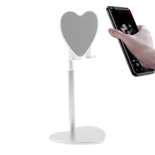 Handy-Stativhalterung, Desktop-Handyhalter-Ständer | Herzförmiger Desktop-Handy-Tablet-Halter aus Metall - Ausziehbarer, universell verstellbarer Schreibtischständer für den Schreibtisch und die meist Handy-Stativhalterung, Desktop-Handyhalter-Ständer | Herzförmiger Desktop-Handy-Tablet-Halter aus Metall - Ausziehbarer, universell verstellbarer Schreibtischständer für den Schreibtisch und die meist von Ziennhu