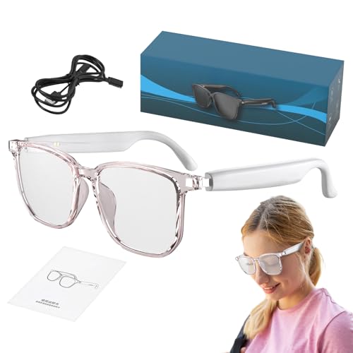 Vernetzte Brille | Intelligente Übersetzerbrille mit Musik-Player, elektronische Multifunktionsausrüstung, kompatibel mit 144 Sprachen für Übersetzungen in Meetings, Fahren und Reisen von Ziennhu