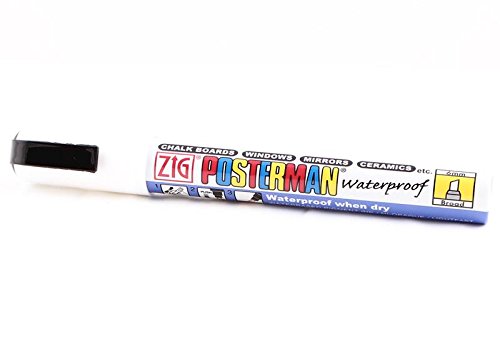 ZIG Posterman Postermarker 5mm - 5 wasserfeste Marker weiß von Zig