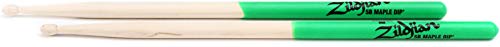 5B Maple Drumsticks - Wood Tip - Green DIP, Z5BMDG von Zildjian