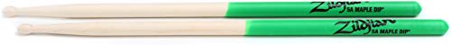 Zildjian 5A Hickory Drumsticks - Wood Acorn Tip - Neon Green von Zildjian