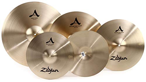 Zildjian A Series Cymbal Set - 14" New Beat Hi-Hat, 16" Medium Thin Crash, 21" Sweet Ride and 18" Medium Thin Crash von Zildjian