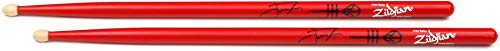 Zildjian Artist Series Hickory Drumsticks - Josh Dun - Wood Tip - Red von Zildjian