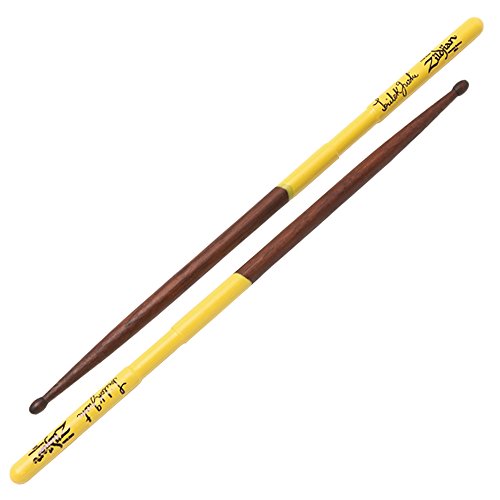 Zildjian Artist Series Hickory Drumsticks - Trilok Gurtu - Wood Tip - Walnut Stain - Yellow DIP Natural von Zildjian