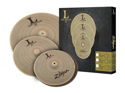 Zildjian L80 Series Low Volume 3 Cymbal Box Set - 13" Hi-Hats, 14" Crash, 18" Crash/Ride, Mehrfarbig von Zildjian