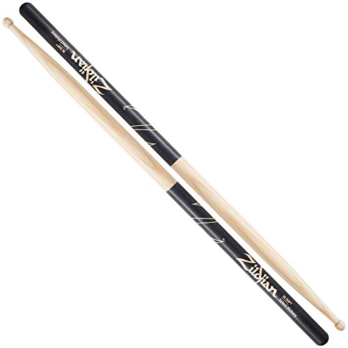 Zildjian Super 5B Hickory Drumsticks - Wood Tip Schwarz von Zildjian