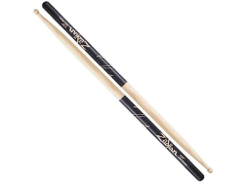 Zildjian Super 5B Hickory Drumsticks - Wood Tip Schwarz von Zildjian