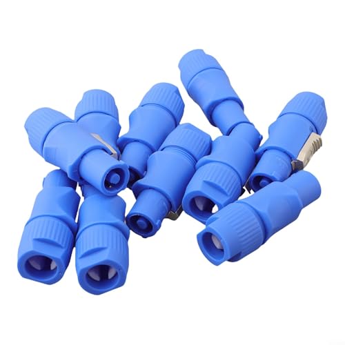 10 x 3-poliger Lautsprecher, 3-poliger Stecker, 20 A, 250 V Wechselstrom, für bewegliche Scheinwerfer, Par-Lichter, Bühnenlicht, Computer-Netzkabel (blau) von Zilimontt