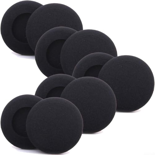 Schaumstoff-Ohrpolster für Kopfhörer, 1 Paar weiche Schaumstoff-Ohrpolster (6 cm) von Zilimontt