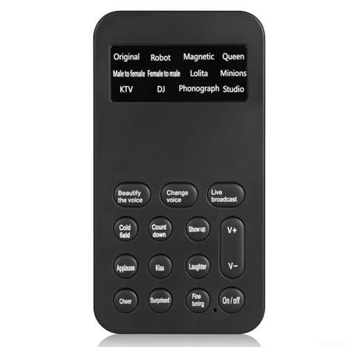 Zilimontt Stimmenwechsler, Soundkarten-Wandler, Handheld-Sprachwechselgerät, 8 Sounds für Gaming, mit 8 verschiedenen Soundeffekten erhältlich von Zilimontt