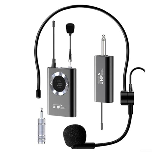 Zilimontt Tragbare, kabellose Mikrofone mit LED-Display, Handkopf und Kopfbedeckung, Sets zum Singen, Sprechen, Hosting und Unterricht Zilimontt Tragbare, kabellose Mikrofone mit LED-Display, Handkopf und Kopfbedeckung, Sets zum Singen, Sprechen, Hosting und Unterricht von Zilimontt