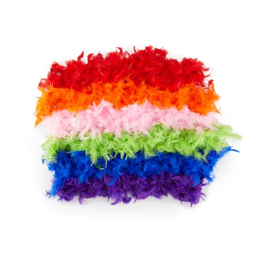 Zink 6 Stück Bunte Federboas – 6 Flauschige Federboas zum Verkleiden, als Partygeschenk, für Fotoautomaten und mehr Zink 6 Stück Bunte Federboas – 6 Flauschige Federboas zum Verkleiden, als Partygeschenk, für Fotoautomaten und mehr von Zink