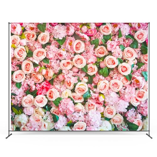 Zink-Rosen-Fotohintergrund – knitterfreier 4,5 Fuß x 6 Fuß großer Rosen-Fotostudio-Hintergrund für Geburtstage, Hochzeiten, Brautpartys, Valentinstag und mehr von Zink
