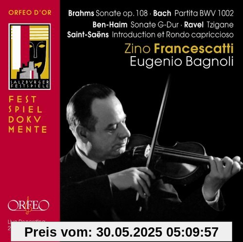 Sonate Op.108,Partita Bwv 1002,Sonata in G,Tzigan Sonate Op.108,Partita Bwv 1002,Sonata in G,Tzigan von Zino Francescatti