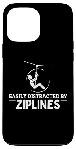 Leicht abgelenkt durch Ziplines lustiges Ziplining Hülle für iPhone 13 Pro Max von Zip Line Gifts For Backyard Zipline Fans