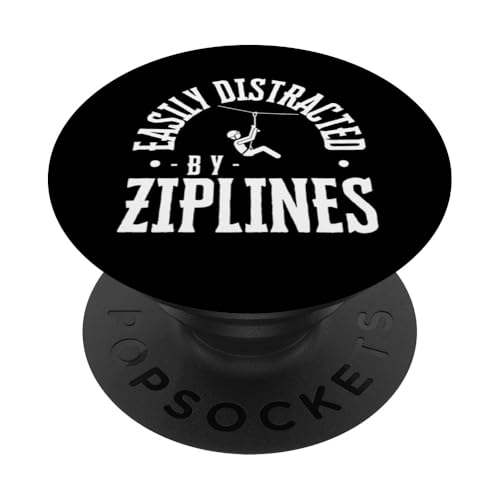 Leicht abgelenkt durch Ziplines lustiges Ziplining PopSockets Klebender PopGrip Leicht abgelenkt durch Ziplines lustiges Ziplining PopSockets Klebender PopGrip von Zip Line Gifts For Backyard Zipline Fans