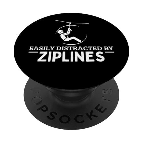 Leicht abgelenkt durch Ziplines lustiges Ziplining PopSockets Klebender PopGrip Leicht abgelenkt durch Ziplines lustiges Ziplining PopSockets Klebender PopGrip von Zip Line Gifts For Backyard Zipline Fans