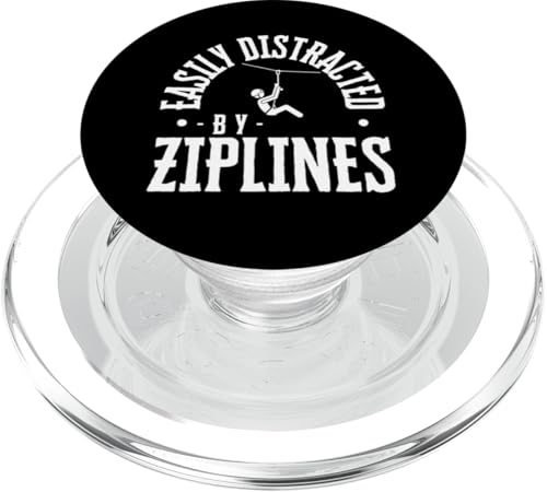 Leicht abgelenkt durch Ziplines lustiges Ziplining PopSockets PopGrip für MagSafe von Zip Line Gifts For Backyard Zipline Fans