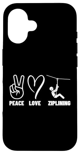Peace Love Ziplining Herren Damen Zipline Hülle für iPhone 16 Peace Love Ziplining Herren Damen Zipline Hülle für iPhone 16 von Zip Line Gifts For Backyard Zipline Fans