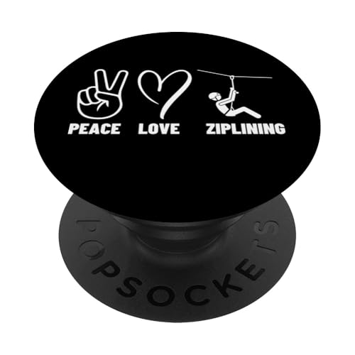 Peace Love Ziplining Herren Damen Zipline PopSockets Klebender PopGrip Peace Love Ziplining Herren Damen Zipline PopSockets Klebender PopGrip von Zip Line Gifts For Backyard Zipline Fans