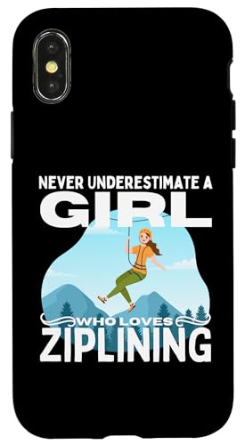 Unterschätze niemals ein Mädchen, das Ziplining für Frauen liebt | Zipline Hülle für iPhone X/XS Unterschätze niemals ein Mädchen, das Ziplining für Frauen liebt | Zipline Hülle für iPhone X/XS von Zip Line Gifts For Backyard Zipline Fans