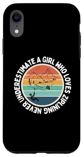 Unterschätze niemals ein Mädchen, das Ziplining für Frauen liebt | Zipline Hülle für iPhone XR Unterschätze niemals ein Mädchen, das Ziplining für Frauen liebt | Zipline Hülle für iPhone XR von Zip Line Gifts For Backyard Zipline Fans